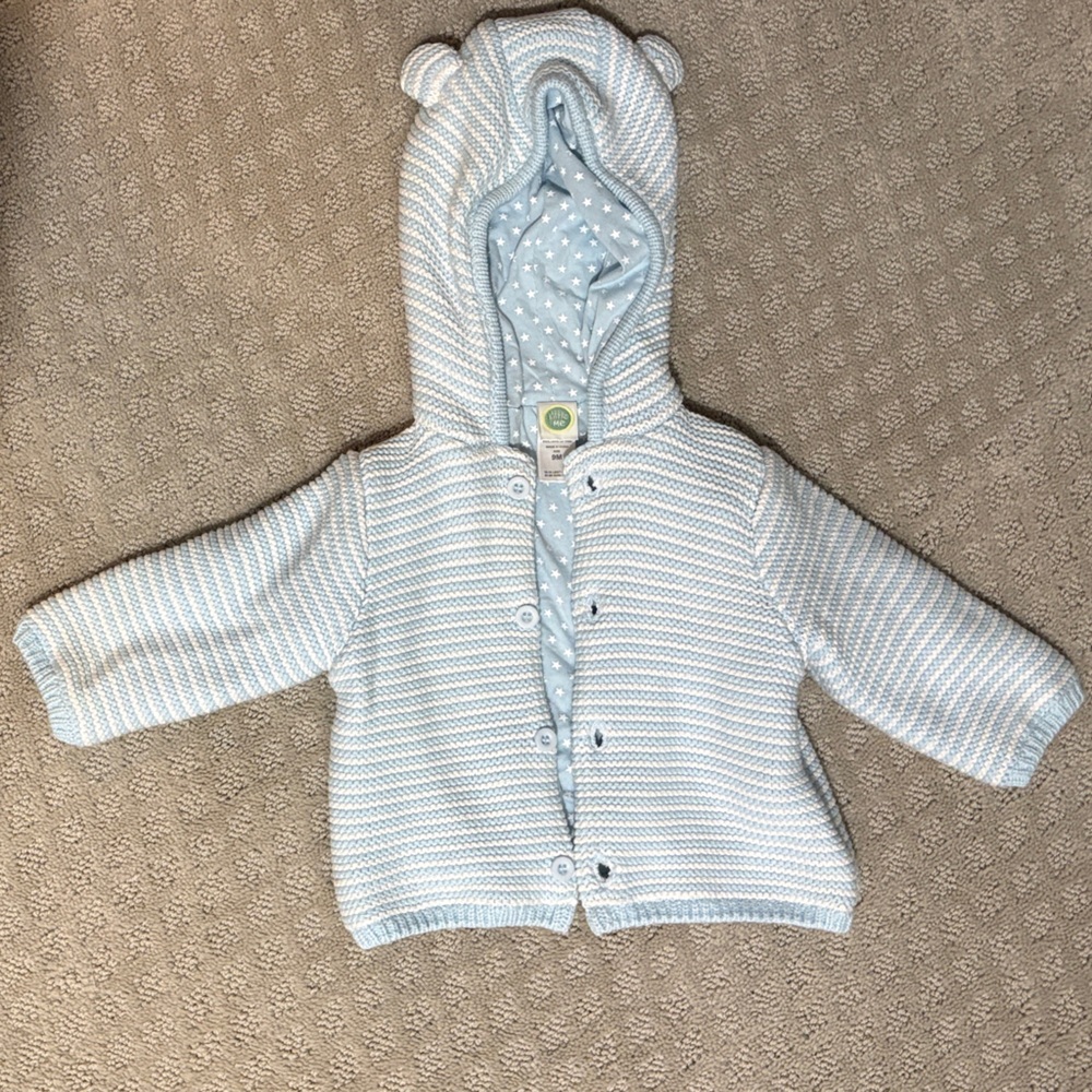 Little Me Blue Star Patterned Baby Outfit